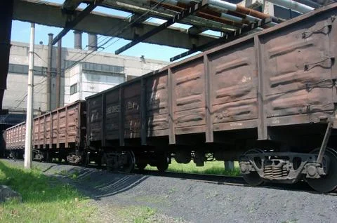 Car transport train Stock Photos