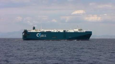 Car transport vessel Stock Footage 114200150