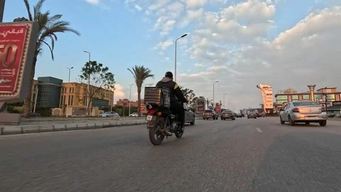 Car Travel Through Spacious Roads New Cairo Showing Buildings Traffic And City Stock Footage 329900776