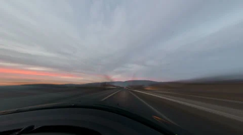 Car travel time lapse perspective HD Stock Footage 34046975