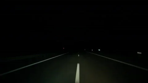Car Trip At Night, Timelapse Stock Footage 829268