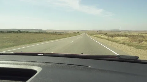 Car trip on the road Stock Footage 80487793