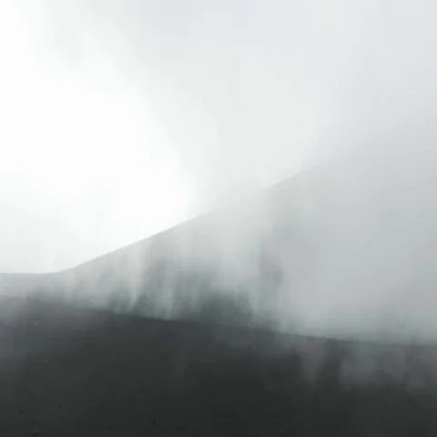 Car trip through lunar landscape of Etna volcano Stock Footage 69705350