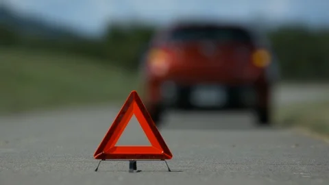 Car trouble accident left handle Stock Footage 89010806