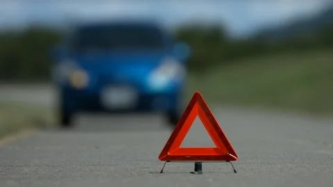 Car trouble accident left handle Stock Footage 89013191