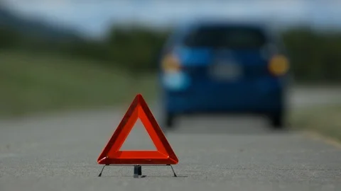 Car trouble accident left handle Stock Footage 89013369