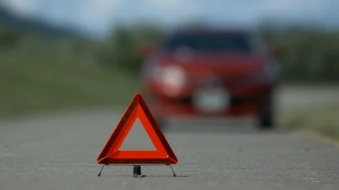 Car trouble accident right handle Stock Footage 89009410