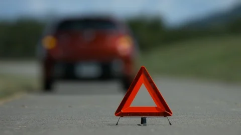 Car trouble accident right handle Stock Footage 89010497