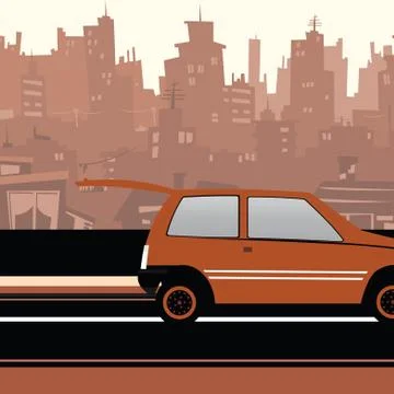 Car trunk Stock Illustration