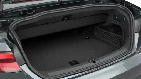 Car trunk Iridium Silver Metallic 2018 Audi S5 Cabriolet Premium Plus 3.0 TFSI Stock Footage 159950690