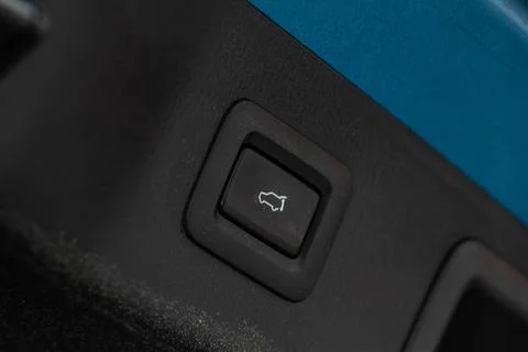 Car trunk open button. Electric trunk switch controller. Car trunk electric l Stock Photos