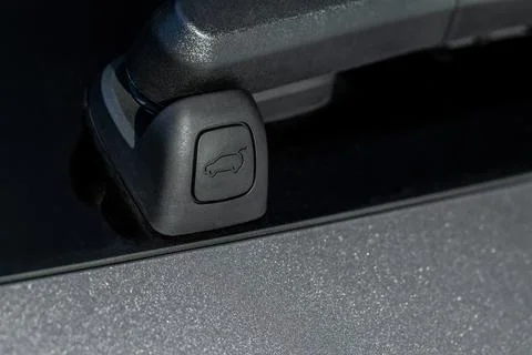 Car trunk open button. Electric trunk switch controller. Car trunk electric l Stock Photos