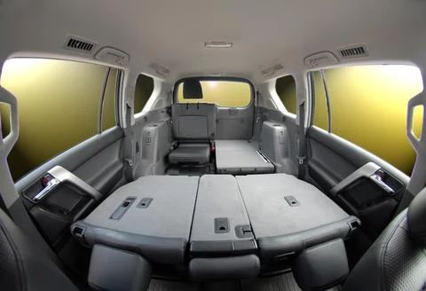Car trunk with rear seats folded Fotos de archivo