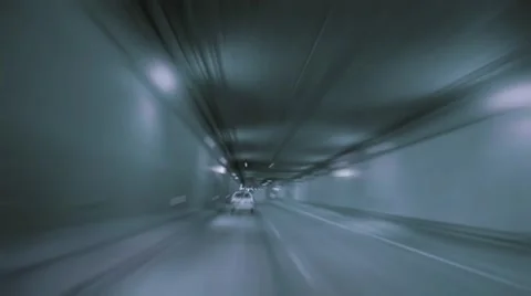 Car in tunnel 스톡 동영상 61324453