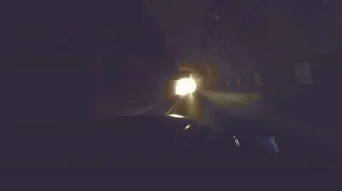 Car in a tunnel Stock-Footage 67275471
