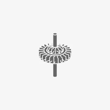 Car turbine vector icon Stock Illustration