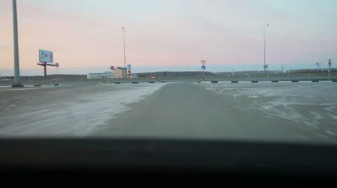 The car turns right Video stock 59852890