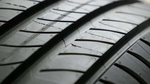 Car tyre tread pattern 4K close-up footage Stock Footage 90074316