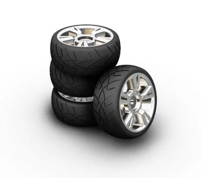 Car tyres Stock Illustration