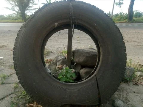 Car tyres Foto stock