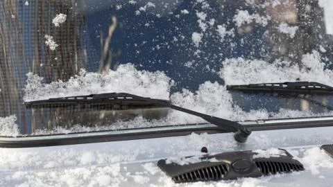 Car under deep snow Stock Photos