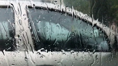 Car under heavy rain Stock Footage 93523767