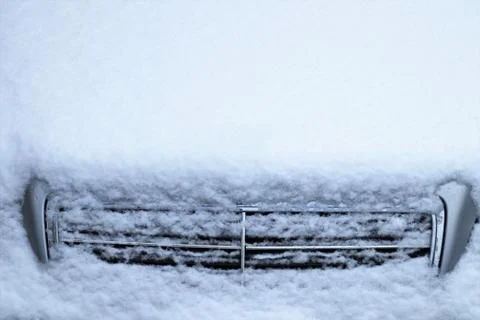 Car under a layer of snow. Stock Photos