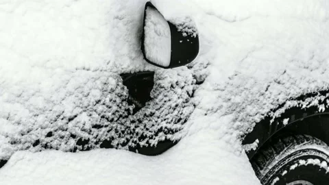 Car under the snow Stock Footage 146503743