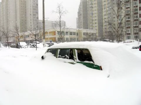 Car under snow Stock Photos