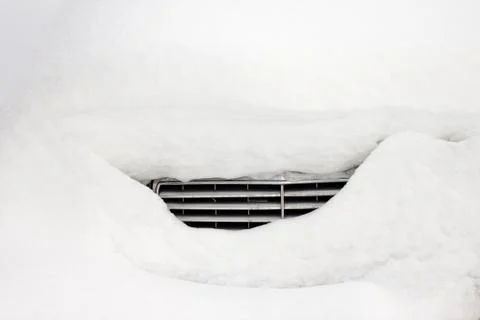 Car under the snow Stock Photos