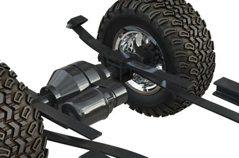 Car underbody chassis, close view Illustrazione stock