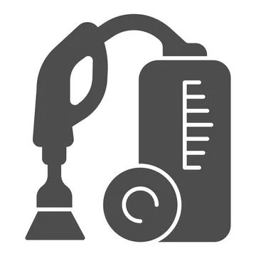 Car vacuum cleaner solid icon, car washing concept, Industrial Cleaning Tool Stock Illustration