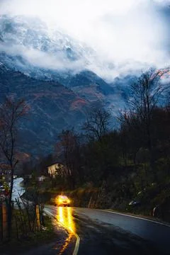 Car in Valley Stock Photos