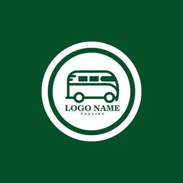 Car van isolated circle logo design Illustrazione stock