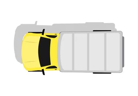 Car Van Top View Flat Design Vector Illustration Illustrazione stock