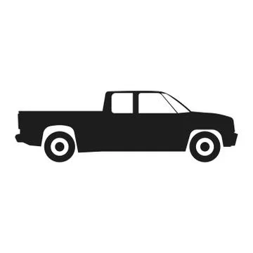 Car Vector black icon on white background. Stock Illustration