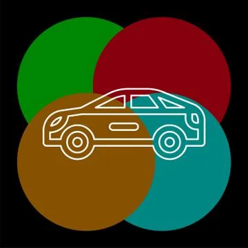 Car vector icon Stock Illustration