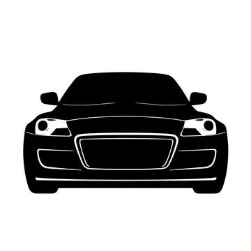 Car vector icon isolated front view logo Stock-Illustration