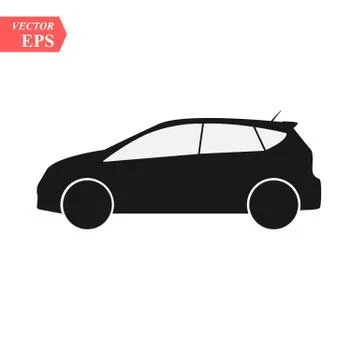 Car vector icon. Isolated simple front car logo illustration. Sign Stock Illustration