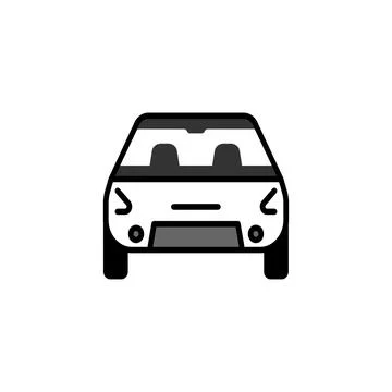 Car vector icon. Isolated simple front car logo illustration. Stock Illustration