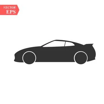 Car vector icon. Isolated simple front car logo illustration. Sign Stock Illustration
