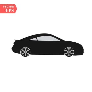 Car vector icon. Isolated simple front car logo illustration. Sign Stock Illustration