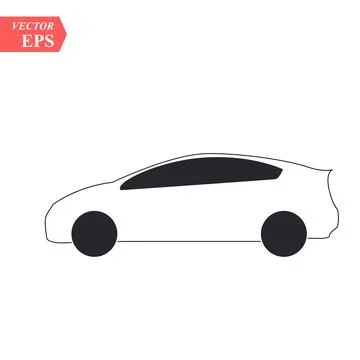 Car vector icon. Isolated simple front car logo illustration. Sign eps10 Stock Illustration