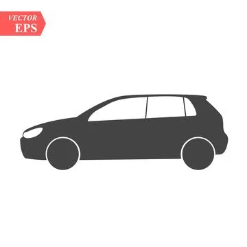 Car vector icon. Isolated simple front car logo illustration. Sign eps10 Stock Illustration