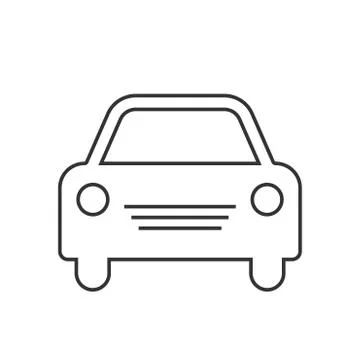 Car vector icon. Simple front car logo illustration. イラスト素材