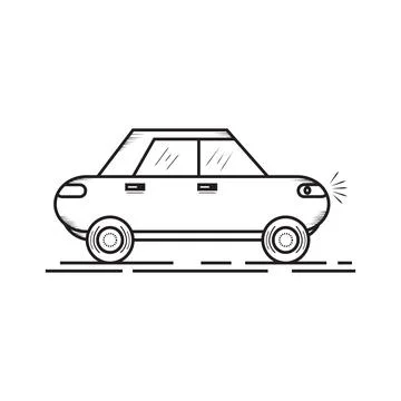 The car vector illustration with white background Stock Illustration