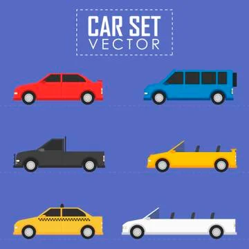 Car vector set 库存插图