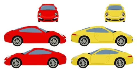 Car vector template on white background. coupe car isolated. Vehicle branding Stock Illustration