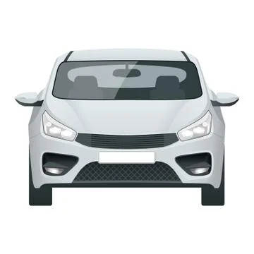 Car vector template on white background. Compact crossover, CUV, 3-door station Illustrazione stock