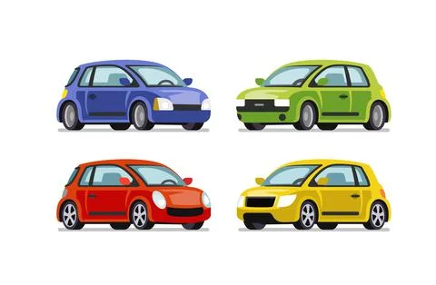Car vector template on white background. Flat style Illustrazione stock